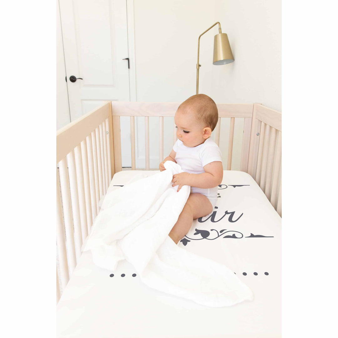 Blue and white Themed Personalised Cot Set – Personalisedbyolly
