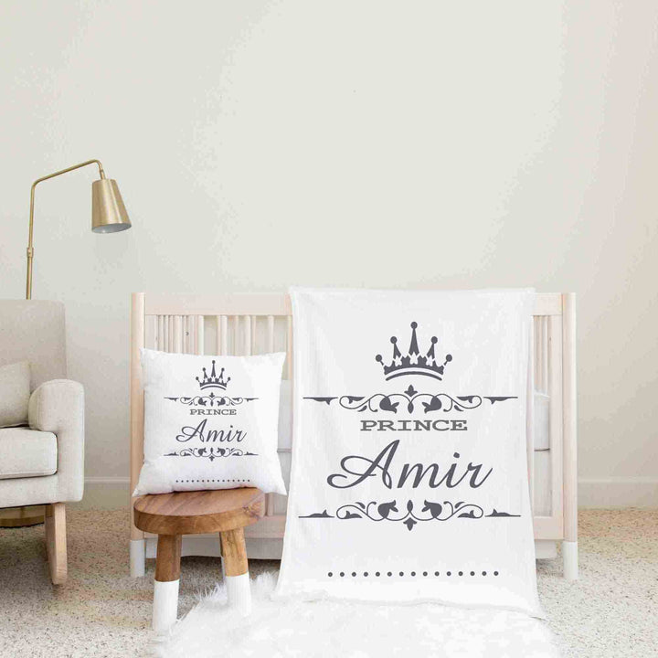 Blue and white Themed Personalised Cot Set – Personalisedbyolly