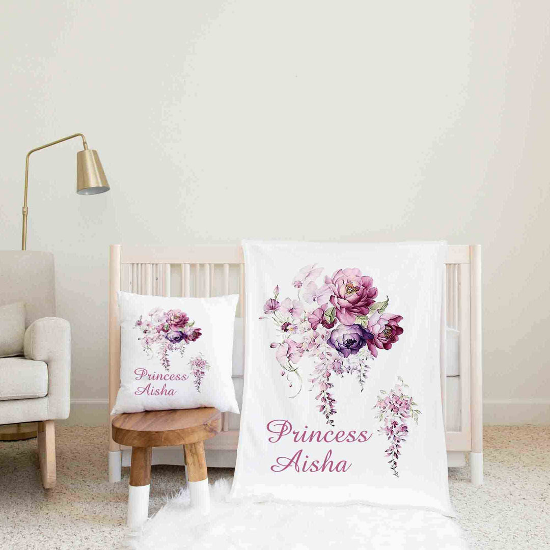 Personalised baby Blanket/ cot set – Personalisedbyolly